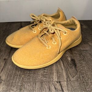 Allbirds Merino Runners 0518 NV1 Yellow Casual Shoes Sneakers Women's Size 8